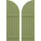 Ekena Millwork Americraft 5-Board (2 Batten) Wood Joined Board-n-Batten Shutters w/ Arch Top, ARW101BQ518X77MGH, PR ARW101BQ518X77MGH - alternate 1